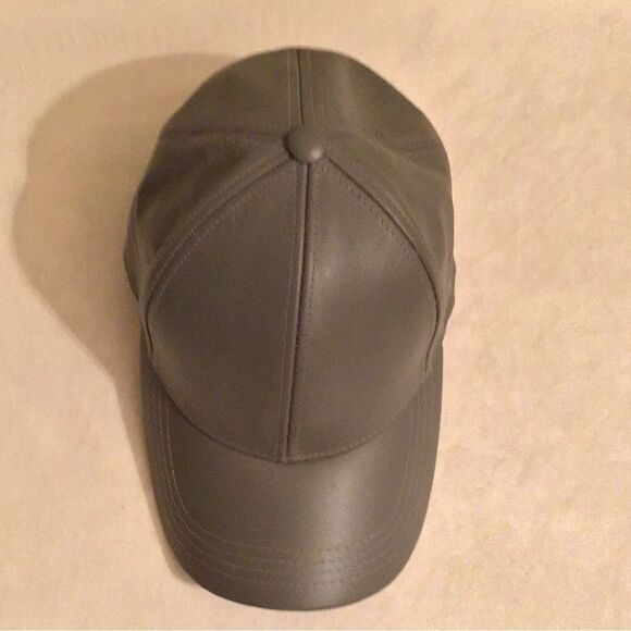 Pit Bull 100% Premium Leather Grey Hat NWOT - Picture 2 of 9